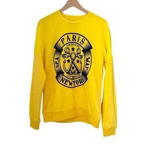 VIE + RICHE Sea Way Let Ships Go Yellow Sweatshirt Rare Men's Size M